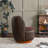29'' W Top-grain Genuine Leather Upholstered Swivel Barrel Chair-844710492