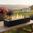 28" Rectangular Propane Fire Pit, 40,000 BTU with Tempered Glass Wind Guard & Glass Beads