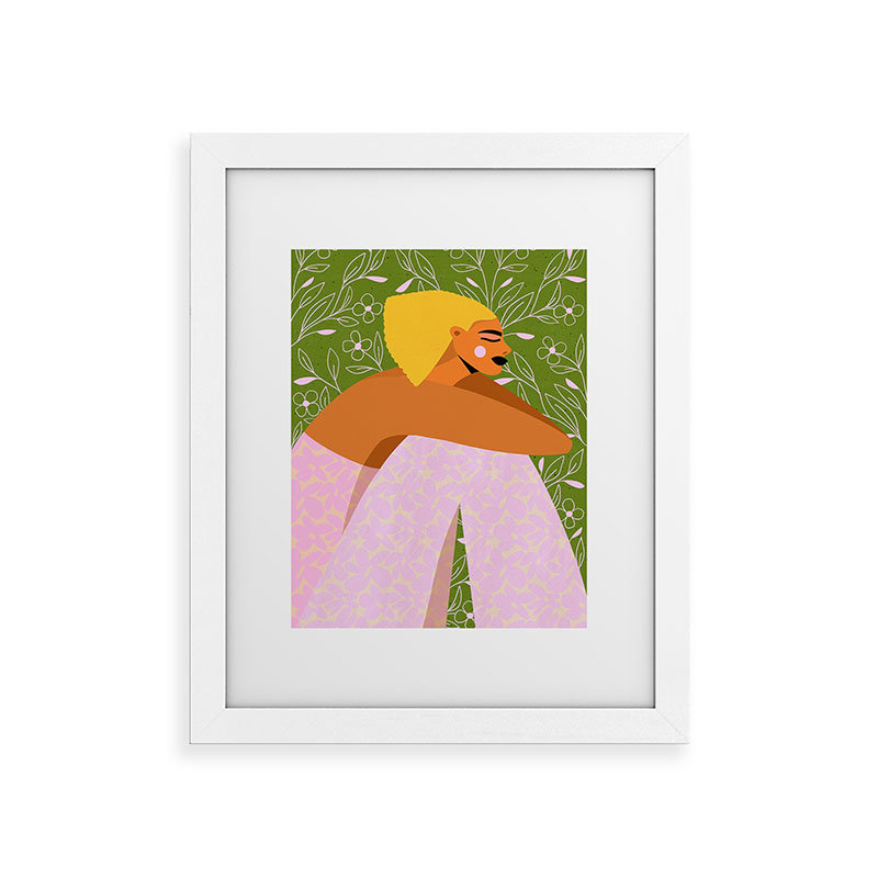 Maritza Lisa Manifesting Spring Framed Art Print, White Wood Framed, 14" H x 11" W x 1.5" D
