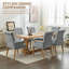 Tufted Upholstered High Back Dining Armchair, Linen-1886541627