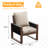 Wood Wicker Chair With Cushions-593673751