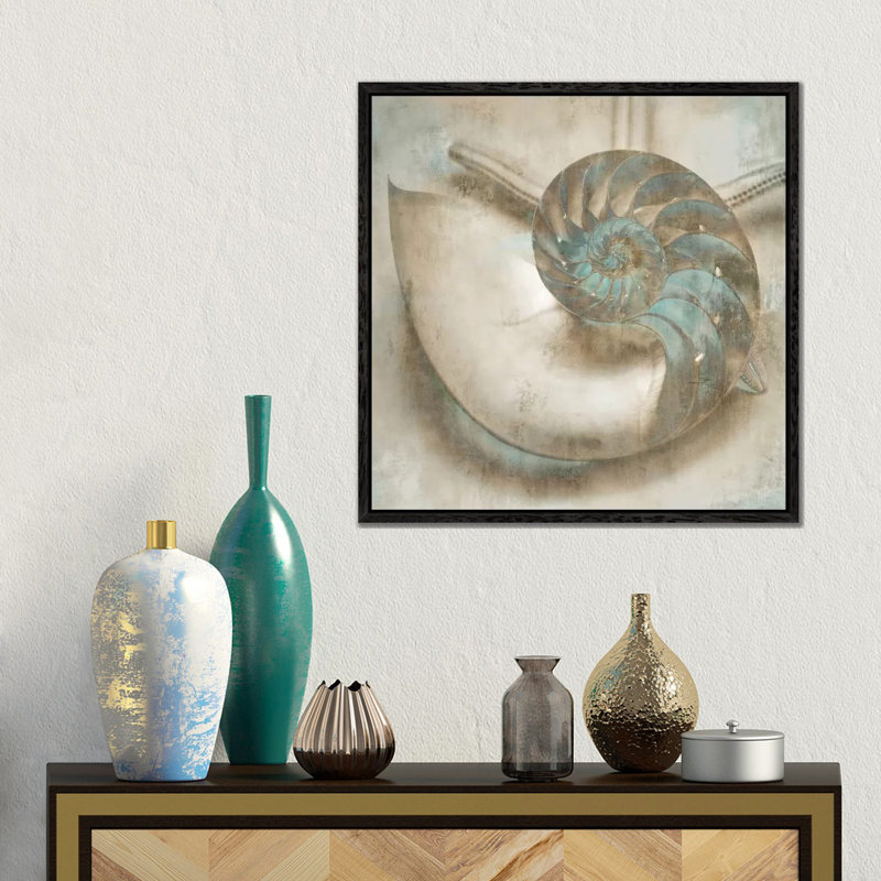 Coastal Gems Iv by John Seba - Print on Canvas, 45.72 cm H x 45.72 cm W, Black Framed