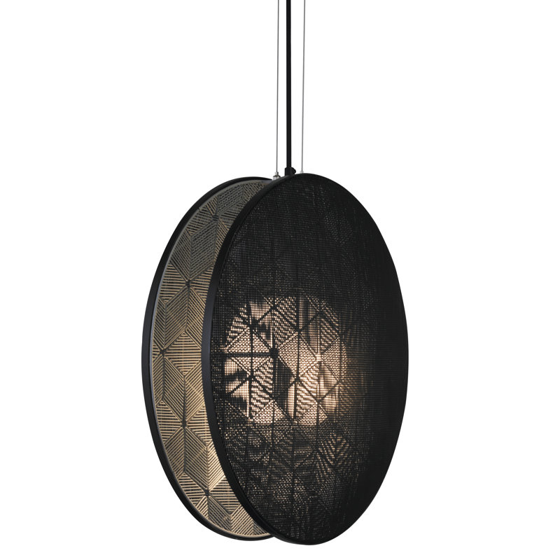 Schema Light Pendant, Black, 14.25" H × 14.25" W × 14.25" D