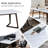 71 inch Marble Dining Table, Modern Dinner Table with Solid Wood Base for Living Room