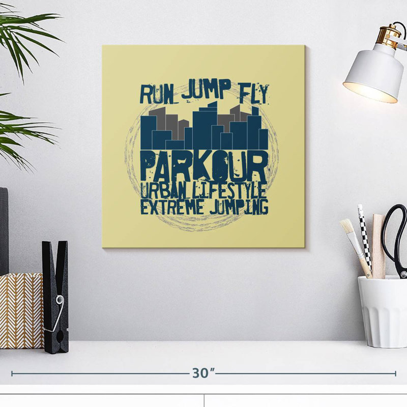Sireci Urban Parkour Typography, 16" H x 16" W