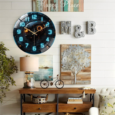 Horloge murale robotique futuriste 12 po