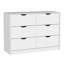 Commode H 30 po, commode 4 tiroirs avec 2 armoires inférieures, commode blanche-543982320