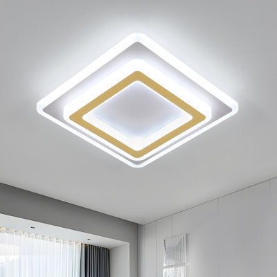 Modern 40cm White LED Dimmable Square Ceiling Light