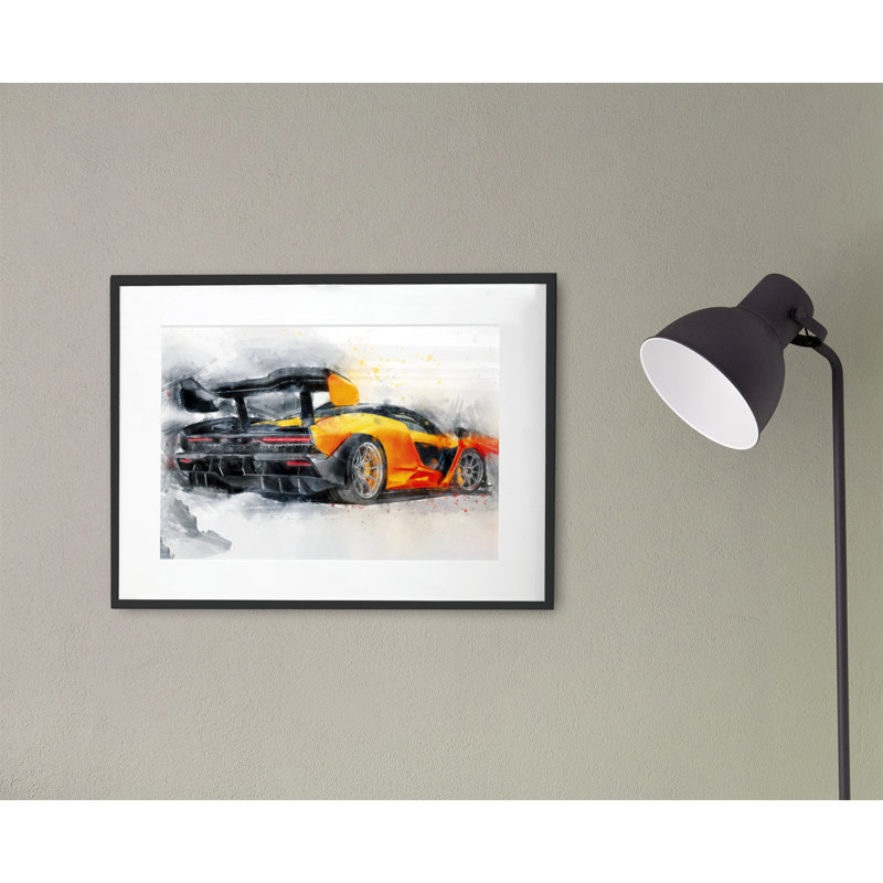 Orange Hypercar - Single Picture Frame Print