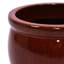 Pot de fleurs orange en céramique brillante de 3, pot de fleurs moderne pour patio, jardin, intérieur, avec gel et avec drainage intégré avec 3 pots de fleurs, météo avec trou