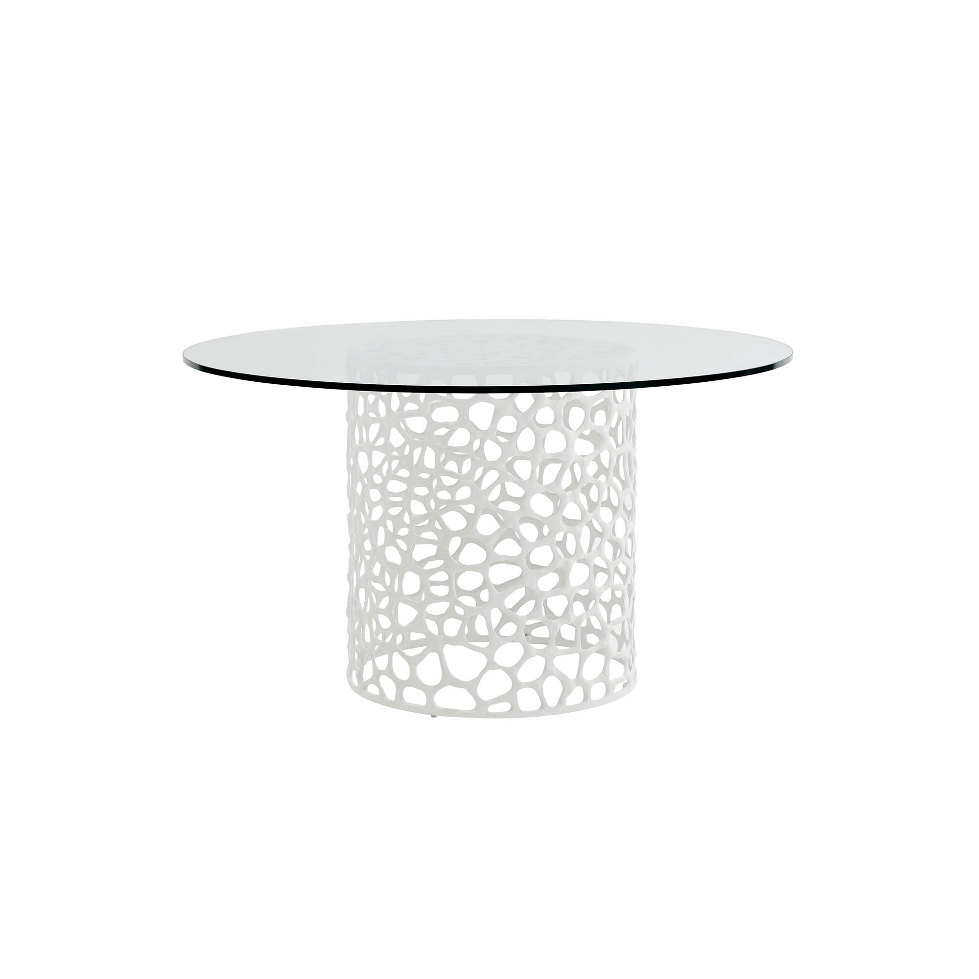 Coral Dining Table 54, White, 30" H x 54" L x 54" W
