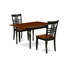 L'ensemble de 3 pièces de table de salle à manger moderne contient une table rectangulaire en bois avec Dropleaf et 2 chaises de salle à manger, noir et cerise-109975716-106903248-106903250