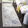 Felty Oriental Ivory/Aqua Area Rug