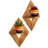 2 Piece Triangle Pine Recessed Wall Shelf