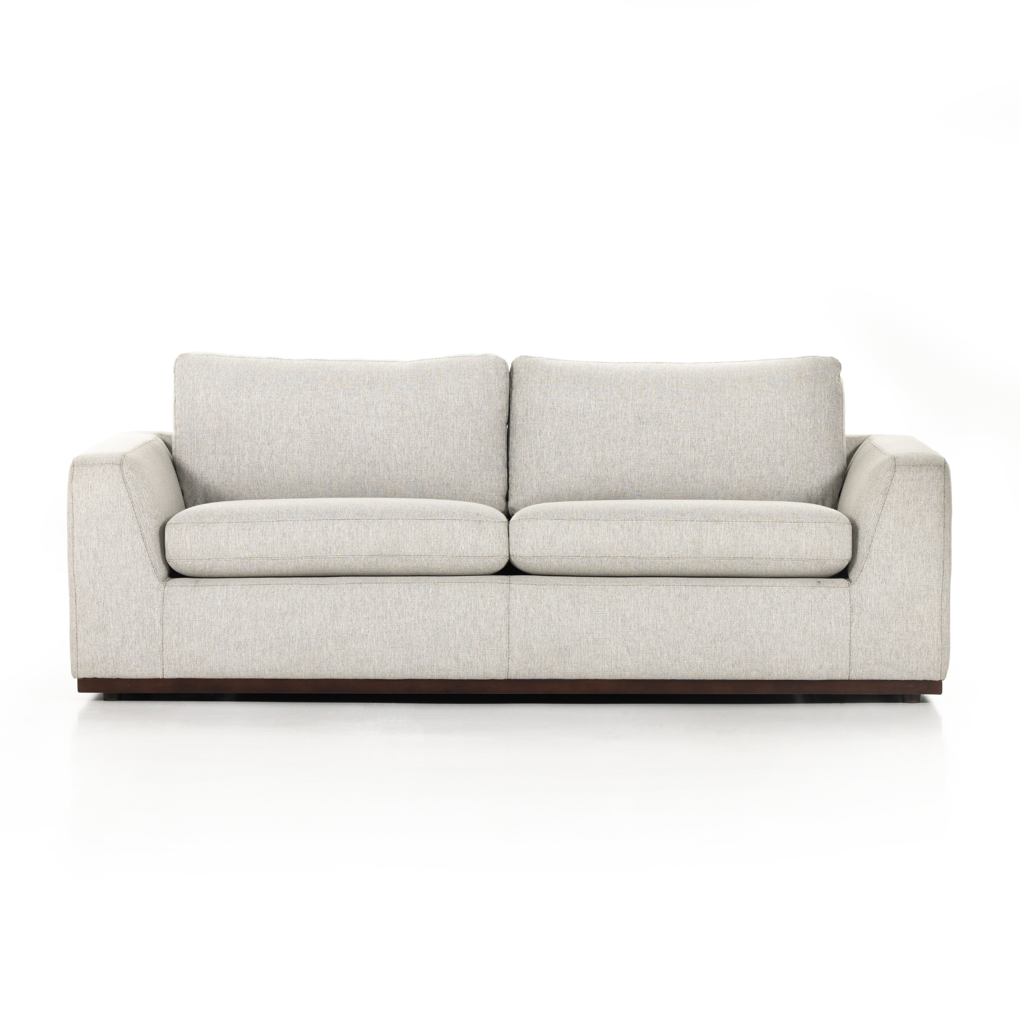 88.5 in. W Square Arm 3-Seats Linen Sofa with Removable Back, Seat CUS