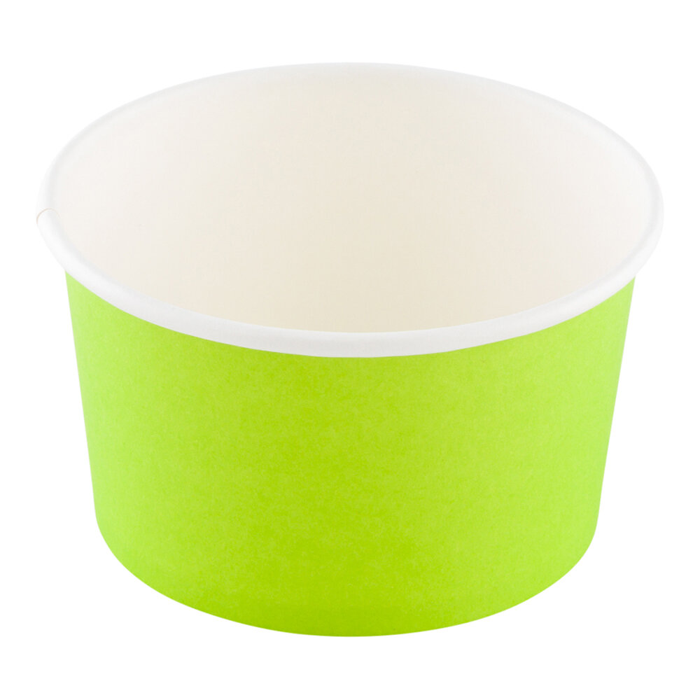 Coppetta 3 oz Round Eco Green Paper To Go Cup - 3 x 3 x 1 3/4 - 200  count box