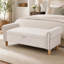 Banc de rangement avec repose-pieds et bancs en tissu avec repose-pieds et bancs en bois