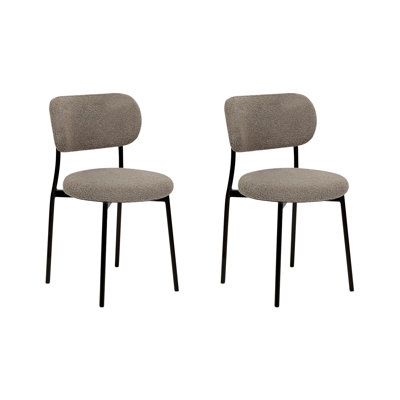 Mustin 46cm H Polyester Blend Upholstered Metal Side Chair