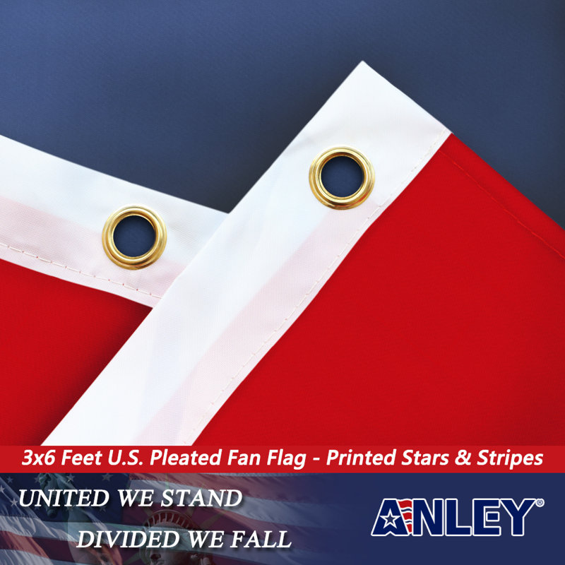 Drapeau américain plissé drapeau américain, H 36 po x l 72 po