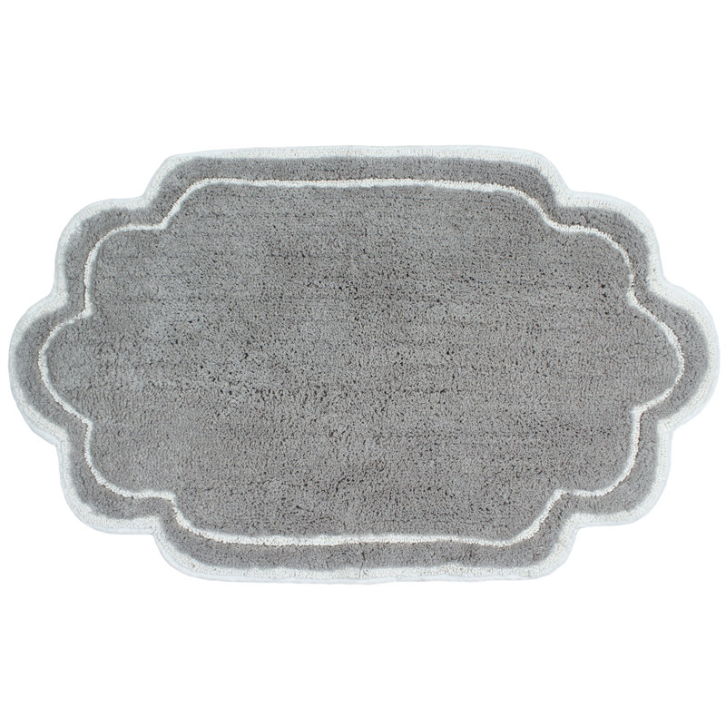 Tapis pour salle de bain Dobrinka, Gris, 24 po x 40 po (rectangulaire)
