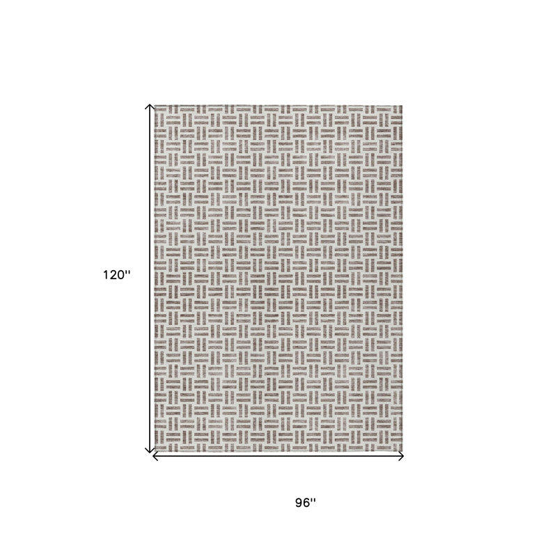 Tapis intérieur / extérieur taupe 8 'x 10' taupe