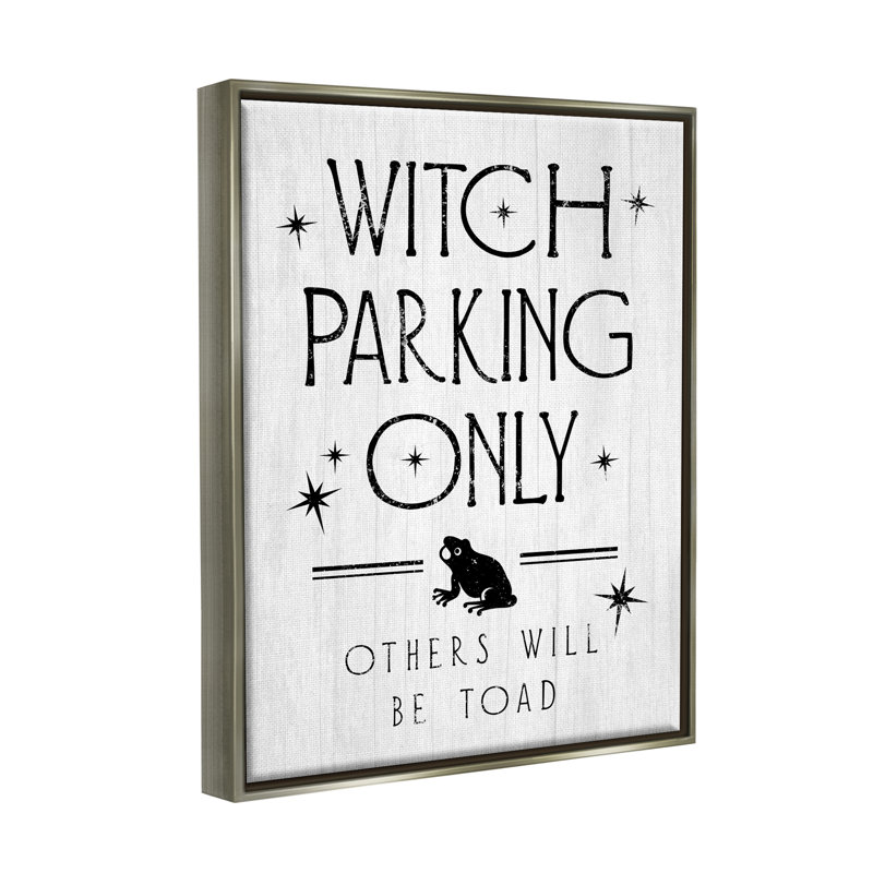 Art textuel sur toile, "Witch Park Humouring Halloween Toad Grain" par Daphne Polselli, H 31 po x l 25 po x P 1,7 po