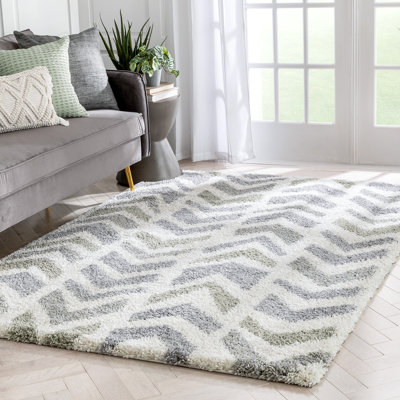 Arden Power Loom Teal/Grey Rug