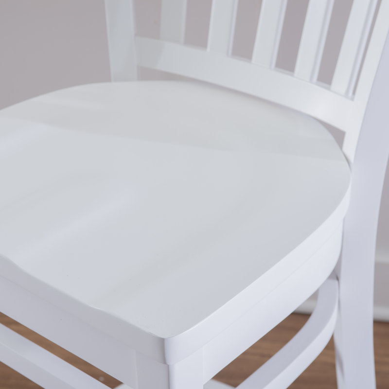 Tabouret de comptoir Khrystian, Blanc