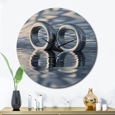 Quantum Entanglement Futuristic Bliss II - Abstract Landscape Wall Clock
