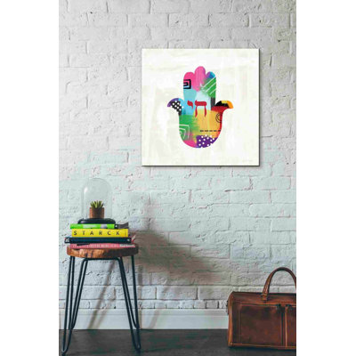 'Chai Hamsa' by Linda Woods, Canvas Wall Art