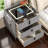 Kaylena 3 - Drawer Nightstand with Fingerprint Lock and LED Lights and Music Player-204762632
