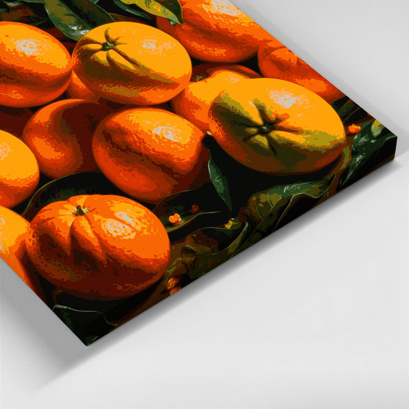 Fruit, mandarine brune, art mural sur toile, H 24 po x l 36 po