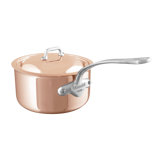 Mauviel M'6 S Copper Sauce Pan With Lid, Cast Stainless Steel Handle, 1.8-Qt