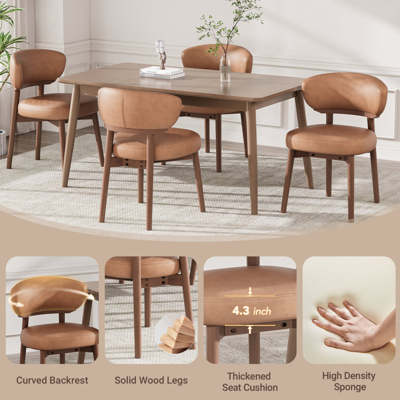 Chaise d'appoint Cleona, Brun