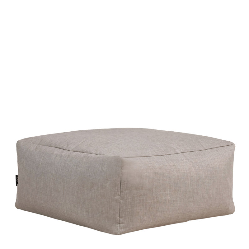 Bean Bag Bazaar Tetra Corduroy Footstool Bean Bag, Grey