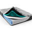 Grand matelas gris avec caractéristiques de confort - Contient de la mousse viscoélastique imprégnée de gel, une couche haute densité, des ressorts dynamiques et la technologie Performance Sleep &-1939986151