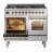 ILVE Nostalgie II Series 40 in. Dual Fuel Range with 6 Sealed Burners (Natural Gas, Glass Door)-114576219-114576225