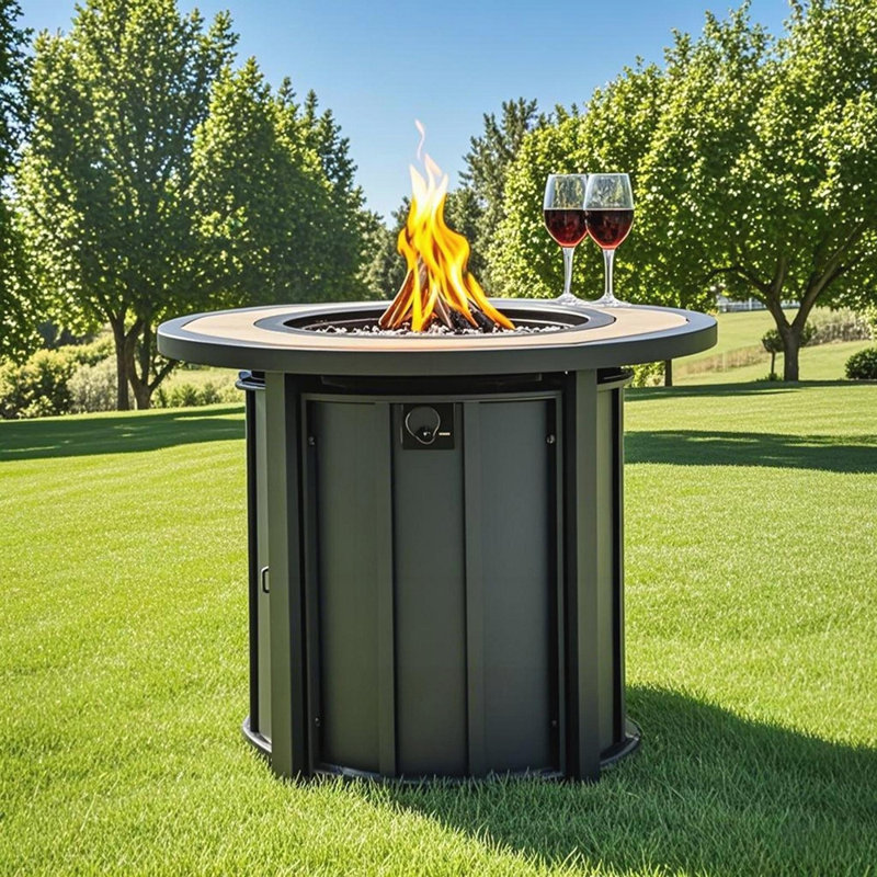 Propane Gas Fire Pit Table with Mosaic Ceramic Top, 50000 BTU for Outdoor Patio and Garden Gatherings