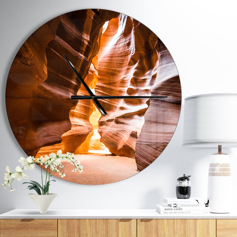 Antelope Canyon in Sunshine - Horloge murale moderne, Moyen