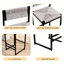 2 tabourets de bar gris avec dossier, construction et conception chic de chaises - hauteur comptoir. Structure en métal et siège en corde de papier tissé à la main. Polyvalent pour le café, le restaurant-1238191984