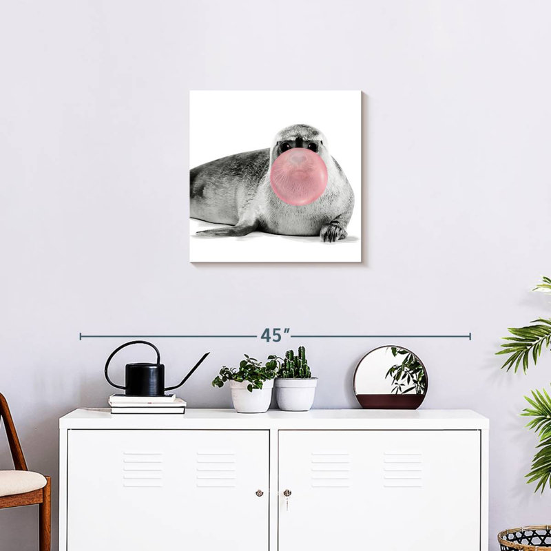 Ketti Bubble Gum Baby Seal, 20" H x 20" W