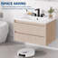 Meuble-lavabo mural 24 po avec lavabo en céramique, armoire flottante cannelée moderne, tiroirs doubles à fermeture en douceur et 3 trous pré-percés-133602298