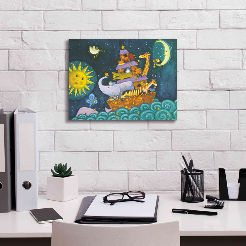 «Ark 3 Starry Ark» par Viv Eisner, art mural sur toile, H 12 po x l 16 po x P 0,75 po