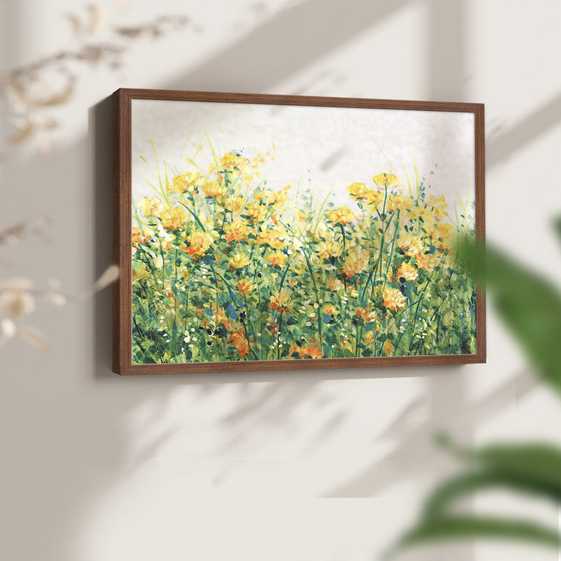 Garden in Bloom III - Reproduction encadrée - Restickable, Noyer, H 16 po x l 20 po