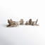 Chaise Adirondack pliante en plastique / résine avec repose-pieds et table Leighton-1142597124
