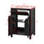 Meuble-lavabo 24 po avec lavabo, petite armoire avec 2 portes à fermeture en douceur, meuble-lavabo simple avec rangement