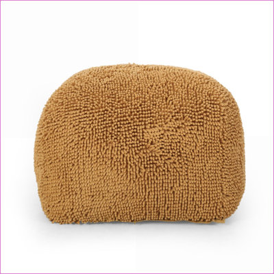 Pouf, siège décontracté très moelleux pour salon / chambre à coucher, entièrement assemblé | Jaune citron | Microfibre chenille