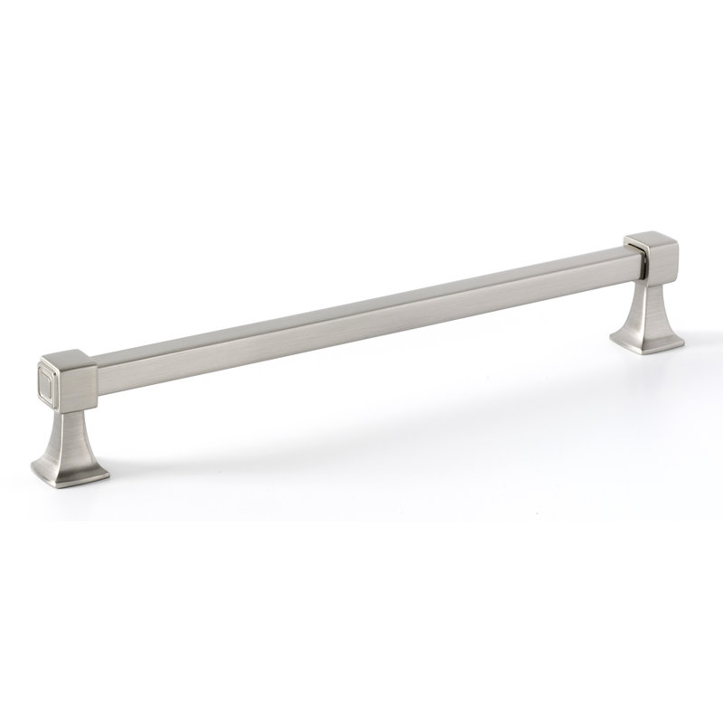 Cube 8" Center to Center Bar Pull, Satin Nickel, 6"