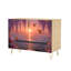 Buffet Buffet avec rangement Papillons colorés encadrant Serene Ocean Sunset avec 2 portes pour le salon et la cuisine