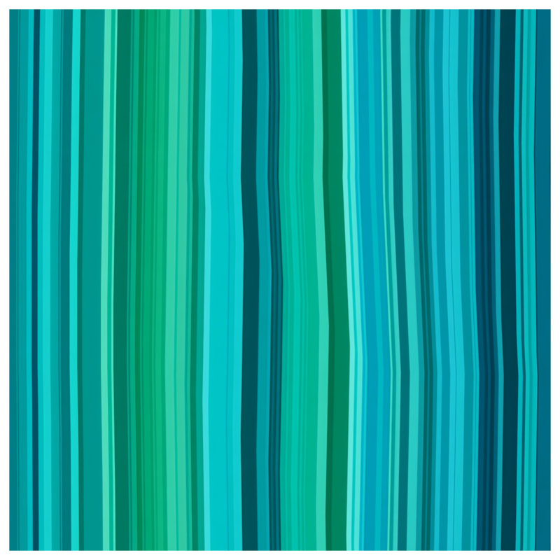 Jeté en molleton à rayures bleues et vertes - Jetés à motif pour canapés ou lits, 50in W x 60in H